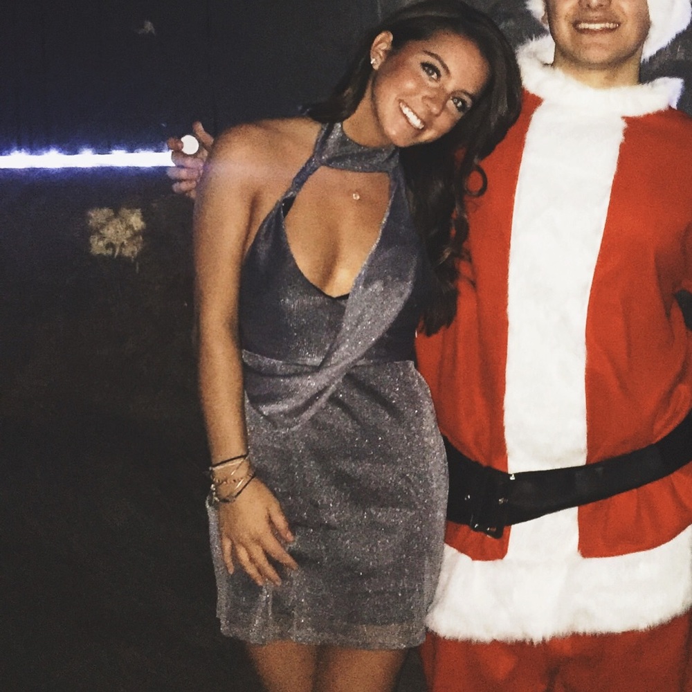 Silver Misguided formal dress